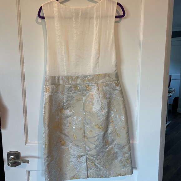 Lela Rose by Loft Dress - Cream & Gold (size 12) - EUC - Picture 3 of 6